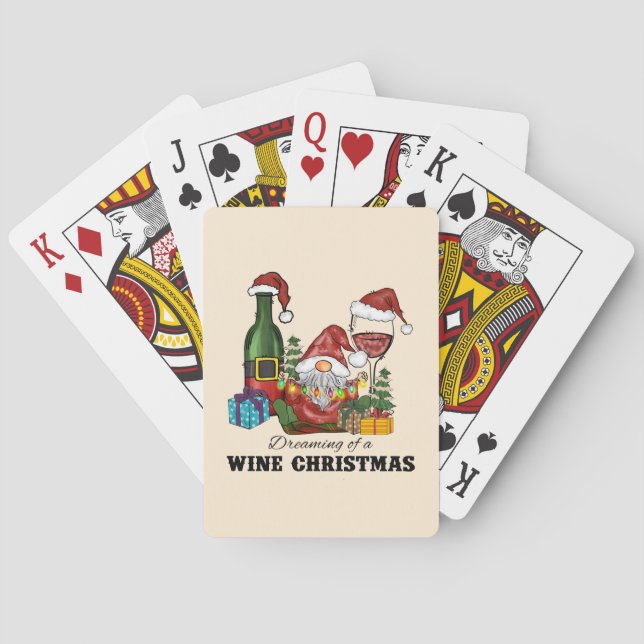 Baraja De Cartas Soñando con Navidades de vino (Reverso)