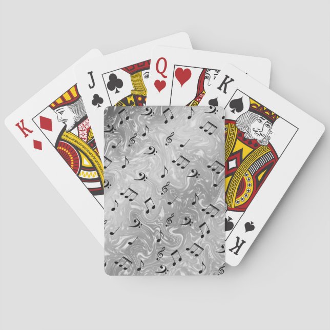 Baraja De Cartas sonido, metalizado, música, musical, signo, nota,  (Reverso)