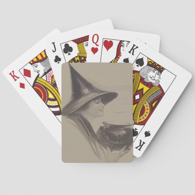 Baraja De Cartas Sonriente Cauldron Spell Potion Sepia (Reverso)