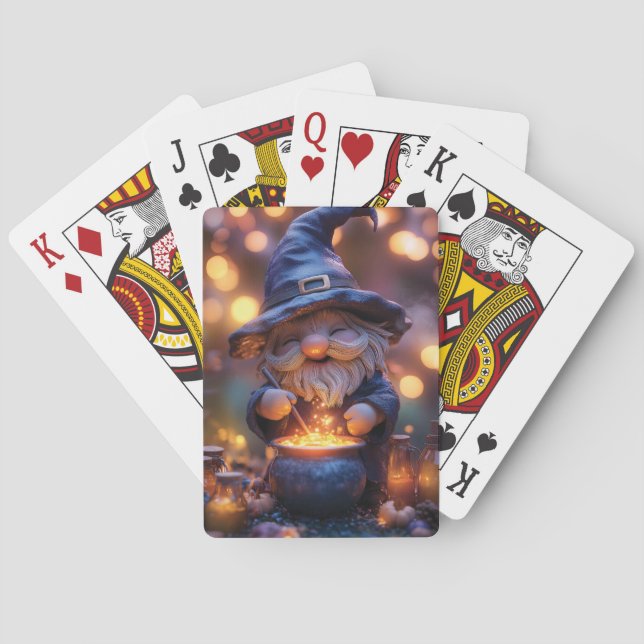 Baraja De Cartas Sonriente Gnome Stirring Magic Pot (Reverso)