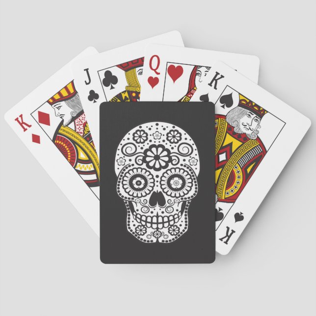 Baraja De Cartas Sonriente Sugar Skull (Reverso)
