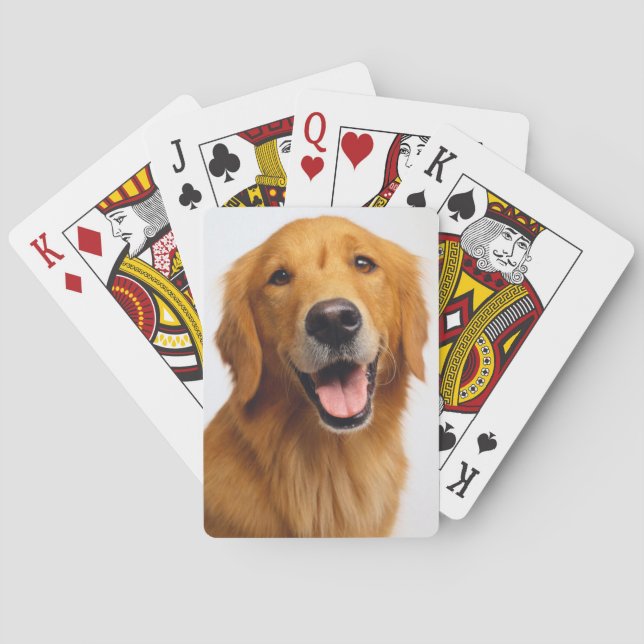 Baraja De Cartas Sonrisa de Golden Retriever (Reverso)