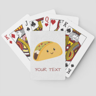 Baraja De Cartas Sonrisa linda del Taco de Kawaii