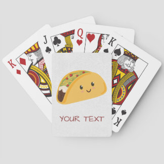 Baraja De Cartas Sonrisa linda del Taco de Kawaii