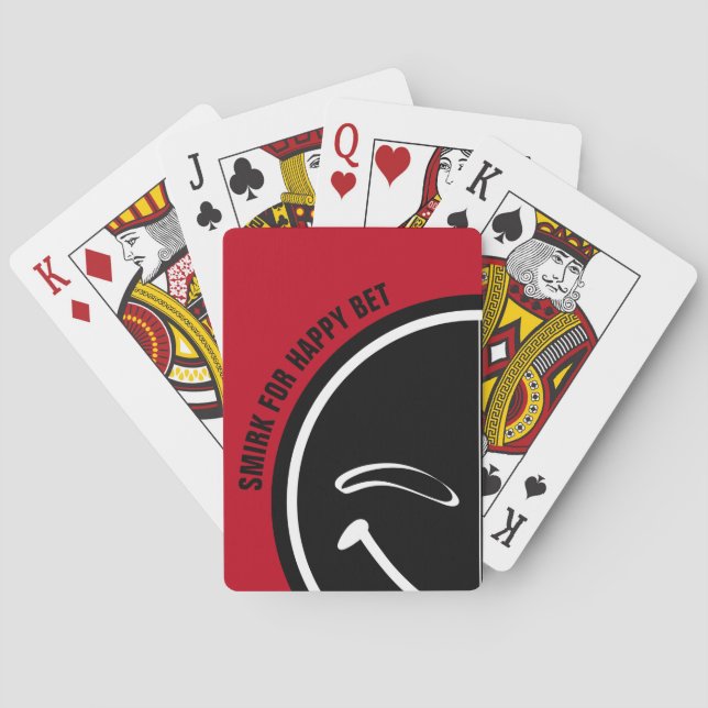 Baraja De Cartas Sonrisa por la apuesta feliz (Reverso)