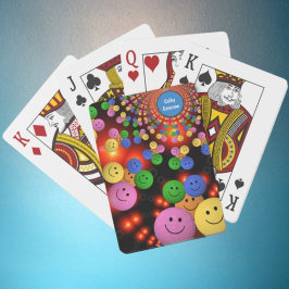 Baraja De Cartas Sonrisas de colores y burbujas de sonrisas felices