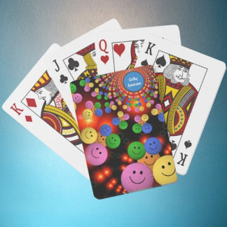 Baraja De Cartas Sonrisas de colores y burbujas de sonrisas felices