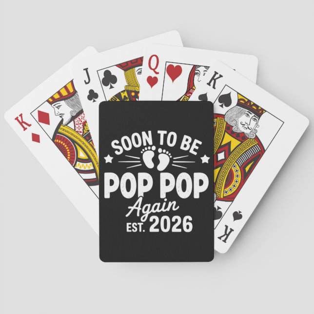 Baraja De Cartas Soon To Be Pop Pop Again est. 2026 Pregnancy  (Reverso)