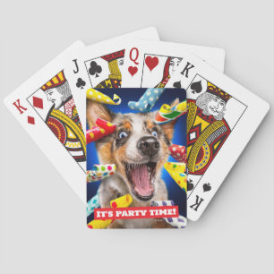 Baraja De Cartas Sopladores de fiesta para perros felices