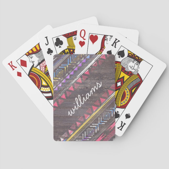 Baraja De Cartas Sorprendente Guay trendy de la tribu azteca Andes  (Reverso)