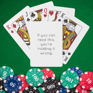 Baraja De Cartas Sostener una cita graciosa equivocada