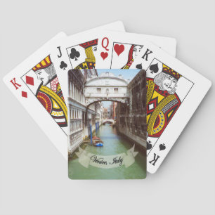 Baraja De Cartas Souvenir del Puente de Sighs de Venecia Italia