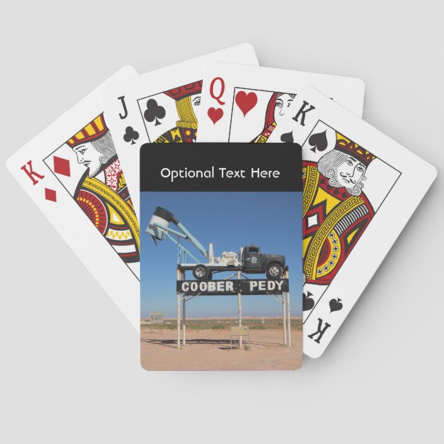 Baraja De Cartas Souvenir personalizado de Coober Pedy (Reverso)