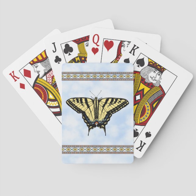 Baraja De Cartas Souwest Yellow Swallowtail Butfly Blue Sky (Reverso)