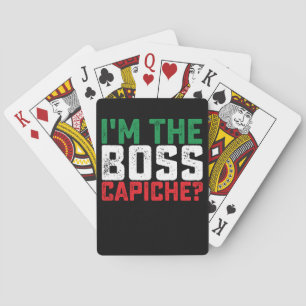 Baraja De Cartas Soy el jefe Capiche gracioso italiano