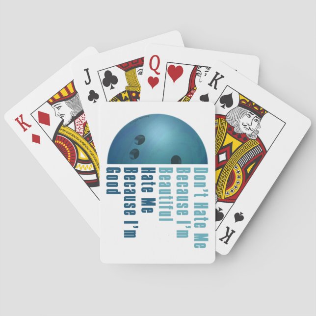 Baraja De Cartas Soy Hermosa, Soy Buena Bola Azul (Reverso)