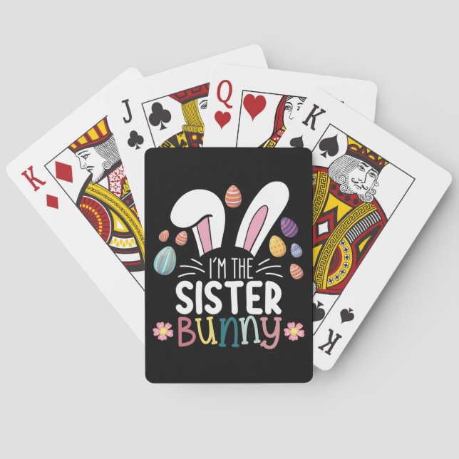 Baraja De Cartas Soy la pareja de hermanas de la familia Bunny East (Reverso)