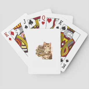 Baraja De Cartas Soy tu amigo peludo diseño de gato