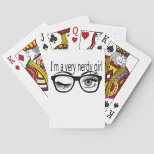 Baraja De Cartas Soy un Chica muy nervioso con sombra de ojos morad