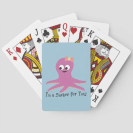 Baraja De Cartas ¡Soy un chupón para ti! Octopus rosado
