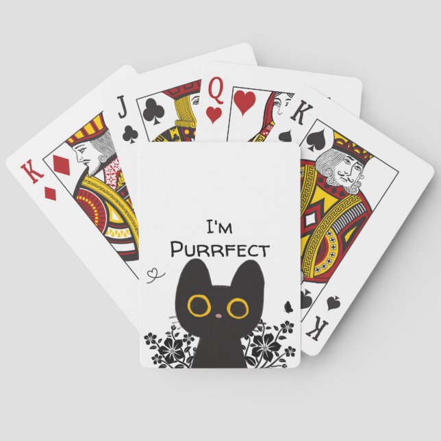 Baraja De Cartas Soy un gato negro perfecto (Reverso)