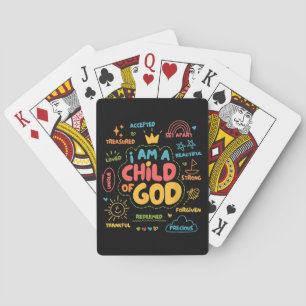 Baraja De Cartas Soy un Niño de Dios Cristiano Retro Jesús Fe De