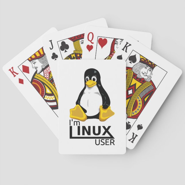Baraja De Cartas Soy usuario de Linux (Reverso)