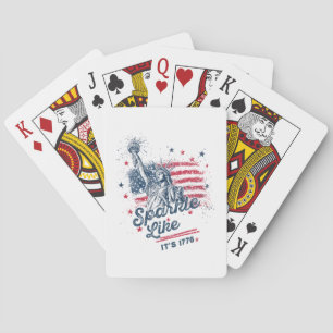 Baraja De Cartas Sparkle Like It's 1776, Patriotic Design, American