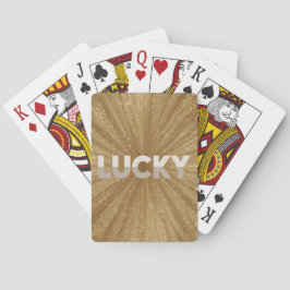 Baraja De Cartas Sparkly Gold Glitter Lucky Card Deck