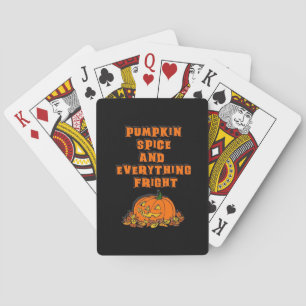 Baraja De Cartas Spice De Calabaza Y Todo El Gráfico Brillante