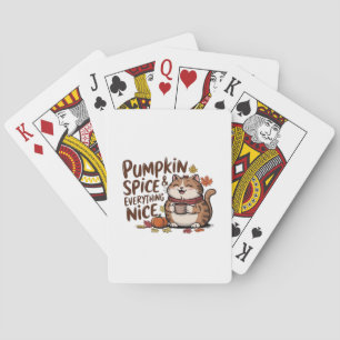Baraja De Cartas Spice De Calabaza Y Todo Lo Agradable De Gato Gras