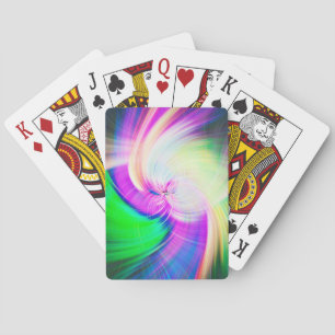 Baraja De Cartas SPIRALFLUO - Fractal Psicodélico Colorido Moderno