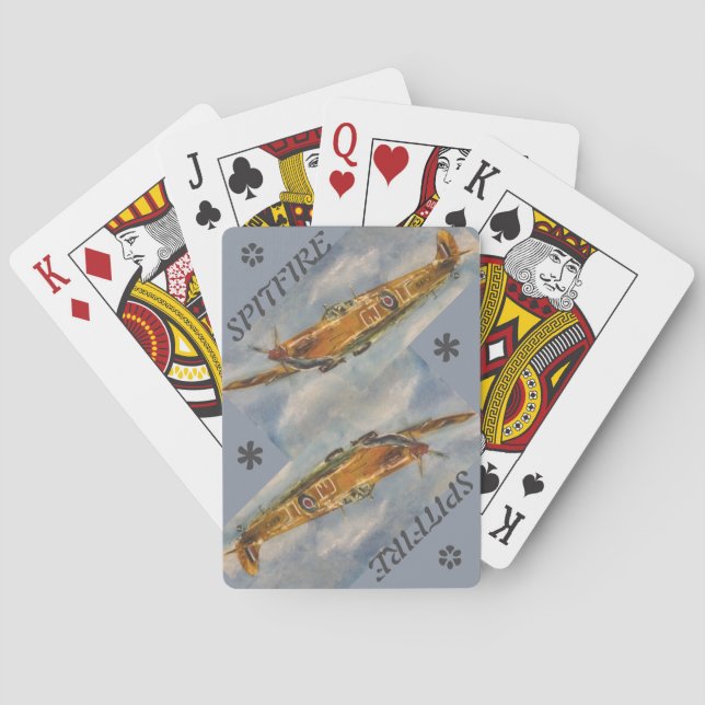 Baraja De Cartas Spitfire jugando Cards Blue ♥️ (Reverso)