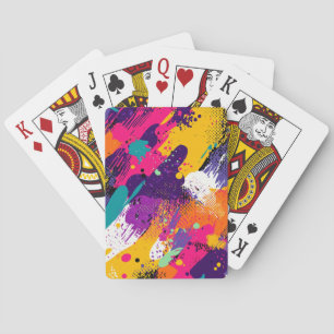 Baraja De Cartas Splash de color abstracto en estilo de historieta 
