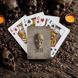 Baraja De Cartas Spookon Skeleton Skull Monograma