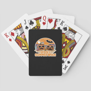 Baraja De Cartas Spooky Summerween - Calabazas en la Playa Clásico