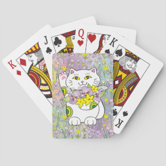 Baraja De Cartas Spring Bouquet Maneki Neko (Gato Suertudo)