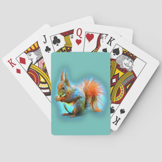 Baraja De Cartas Squirrel in modern style (Reverso)