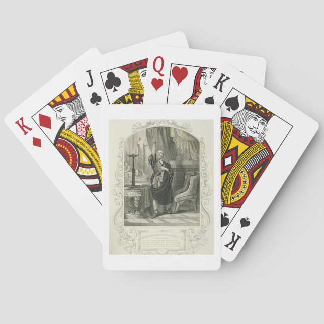 Baraja De Cartas Sr. George Bennett como Apemantus, escena 2 del (Reverso)