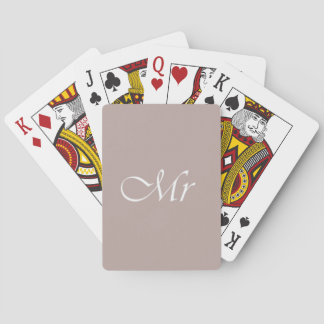 Baraja De Cartas Sr. Typography Beige