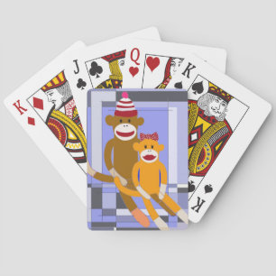 Baraja De Cartas Sr. y Sra. Sock Monkey.