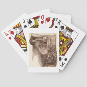 Baraja De Cartas Sra. Jane Morris Reclinando en un Sofa