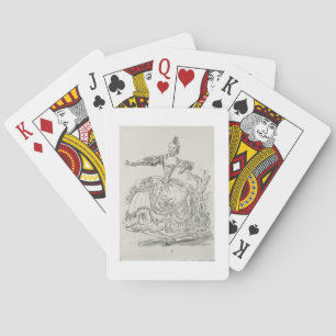 Baraja De Cartas Srta. Puvigne como la estatua viva, en Pigmalion,