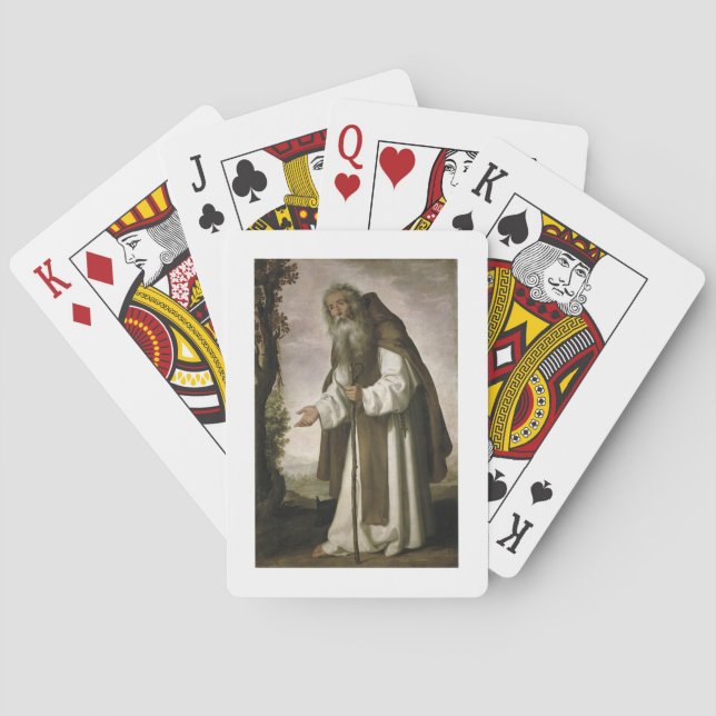 Baraja De Cartas St. Anthony Dispirited, 1640 (aceite sobre lienzo) (Reverso)