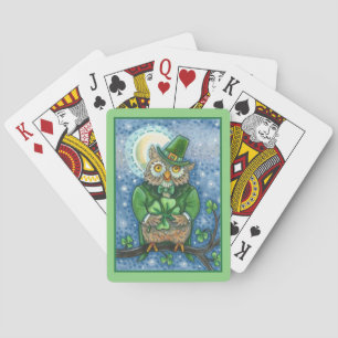 BARAJA DE CARTAS ST. HOLA DEL DÍA DE PATRICK, 4 LEPRECHAUN DE COLOR