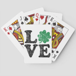 Baraja De Cartas St Patrick's Day LOVE Shamrock Irish