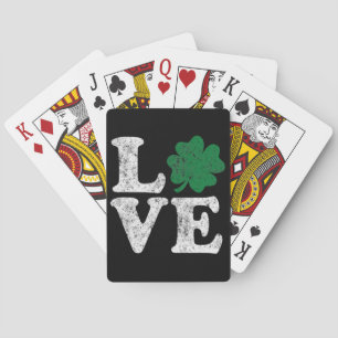 Baraja De Cartas St Patrick's Day LOVE Shamrock Irish