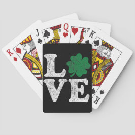 Baraja De Cartas St Patrick's Day LOVE Shamrock Irish