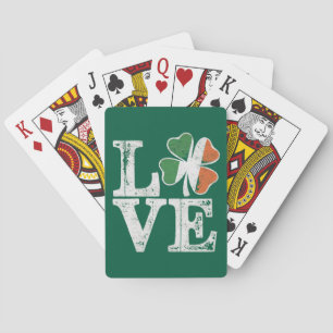 Baraja De Cartas St Patrics Day Love Lucky Irish Shamrock Green