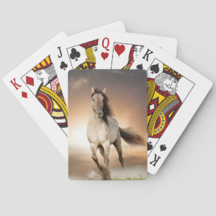 Baraja De Cartas Stallion salvaje corriendo al atardecer